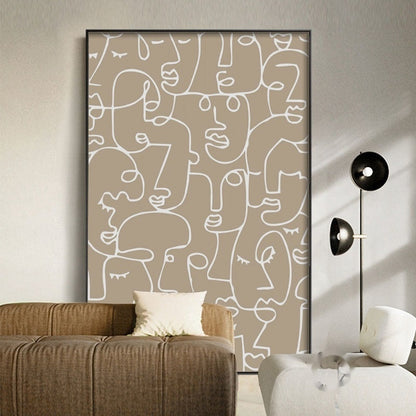 living room sofa background wall painting mural