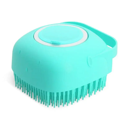 dog bath brush blue