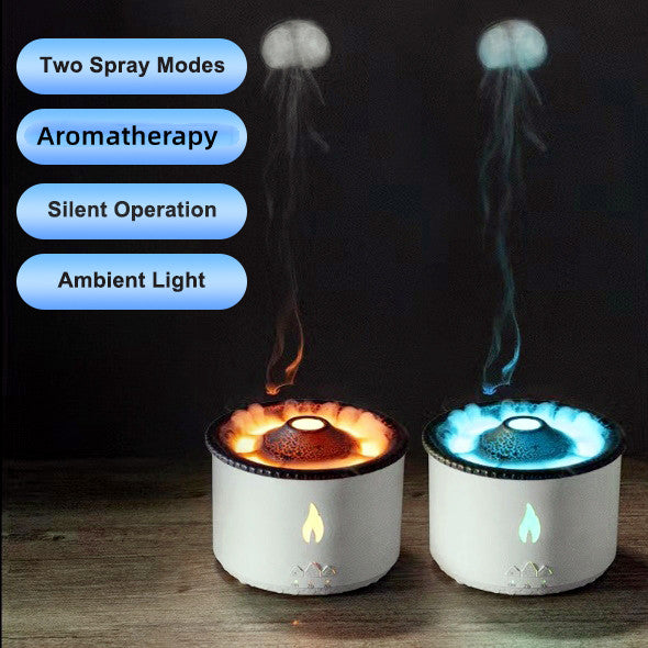 Ultrasonic Essential Oil Humidifier & Aroma Diffuser – Jellyfish Volcano