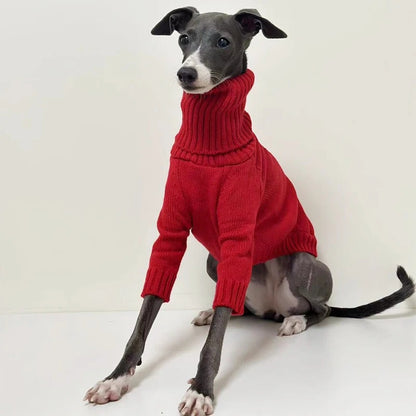 Red Whippet Turtleneck Jumper