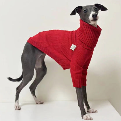 Red Whippet Turtleneck Jumper