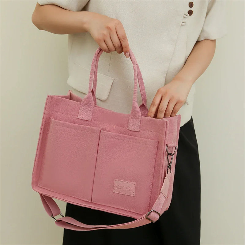 pink tote bag